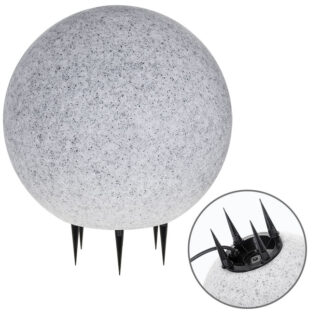 Bola de luz com espigão BONINA IP65 1xE27 Alt.46xD.40cm cor granito