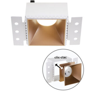 Aro de encastrar HAPI quadrado para gesso cartonado C.13xL.7,5xAlt.5,5cm dourado