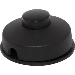 Interruptor de pé preto, em plástico