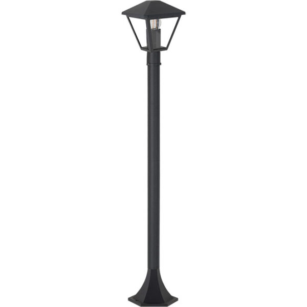 Pilar DORNELA IP44 1xE27 Alt.100cm alumínio+vidro antracite