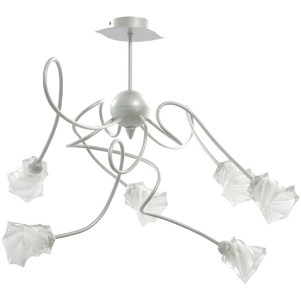 Candeeiro de tecto GOULMINA 6xG9 Alt.Reg.xD.65cm cinzento