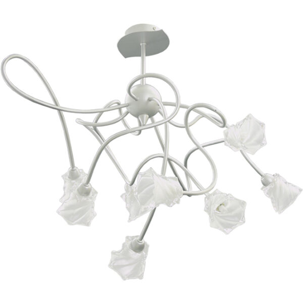 Candeeiro de tecto GOULMINA 8xG9 Alt.Reg.xD.65cm cinzento