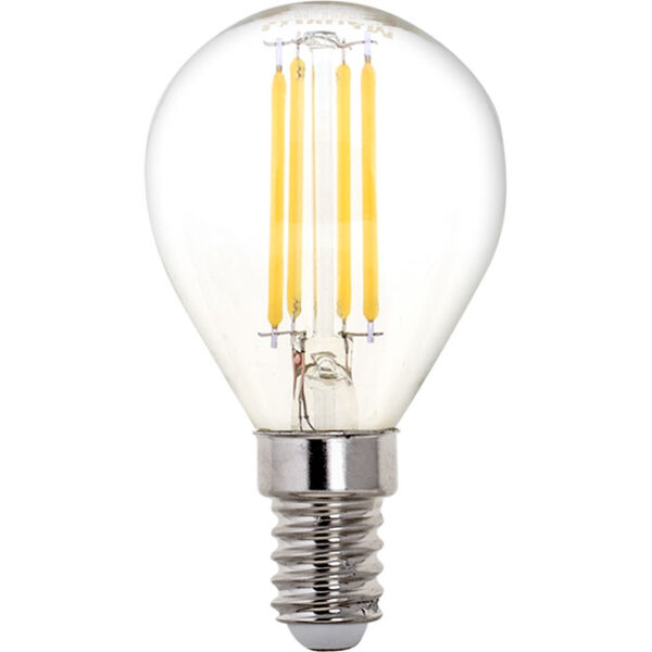 Lâmpada E14 (fino) Esférica CLASSIC LED 4W 4000K 470lm Transparente-A++