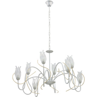 Candeeiro de tecto BARI 8xG9 Alt.Reg.xD.75cm Cinzento