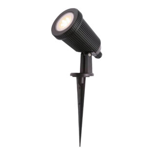 Foco com espigão CICLAME IP65 1xGU10 Alt.23,5xD.8cm preto