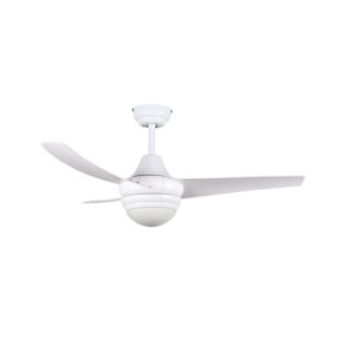 Ventoinha de tecto MOLAN branca, 3 palas, 16W LED 4000K, Alt.41xD.106cm