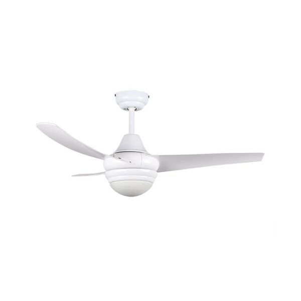 Ventoinha de tecto MOLAN branca, 3 palas, 16W LED 4000K, Alt.41xD.106cm
