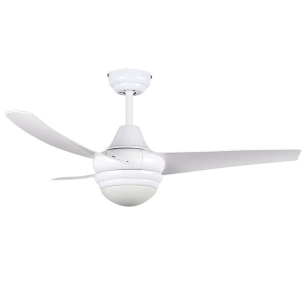 Ventoinha de tecto MOLAN branca, 3 palas, 16W LED 4000K, Alt.41xD.132cm