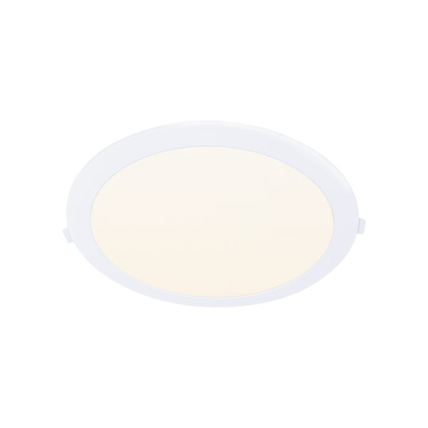 Foco de encastrar INTEGO 2.0 PC redondo 18W LED 1850lm 3000K 120° Alt.2,5xD.22,5cm branco