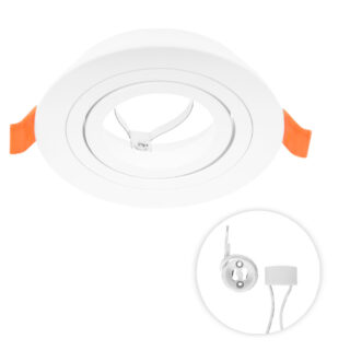 Aro de encastrar INTECA redondo rotativo Alt.2,5xD.9cm branco