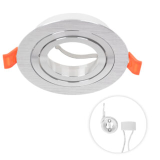 Aro de encastrar INTECA redondo rotativo Alt.2,5xD.9cm prata