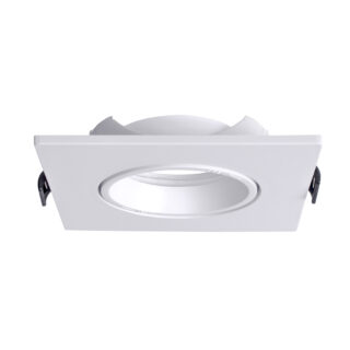 Aro de encastrar INTECA PC quadrado C.9xL.9xAlt.2,5cm policarbonato (PC) branco