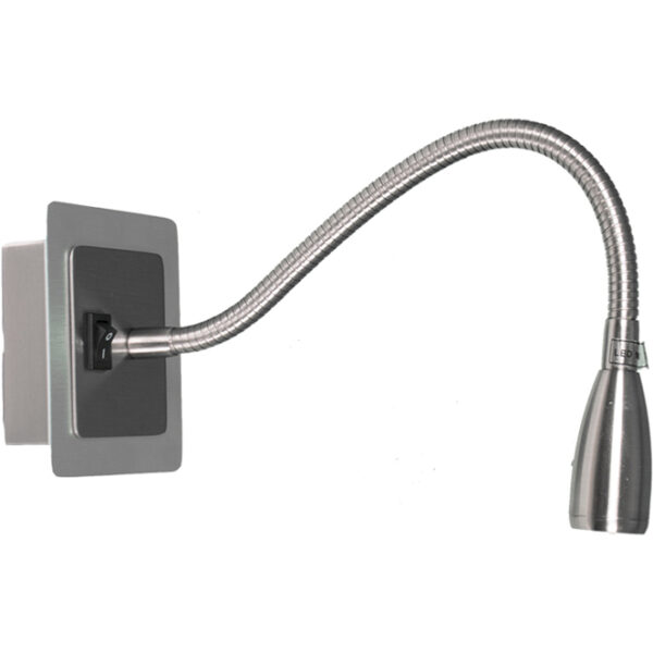 Aplique MARGARIDA 1x3W LED 6000K C.10xL.36cm níquel