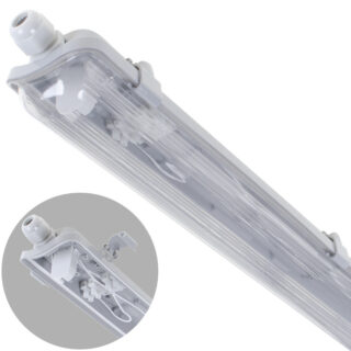 Armadura estanque LINESTRA IP65 1xG13 T8 LED 150cm C.157xL.6,5xAlt.7cm cinzento