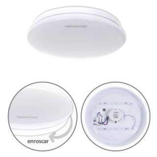 Plafond SURF MODERN redondo IP44 1x12W LED 960lm 4000K 120° Alt.6xD.26cm branco