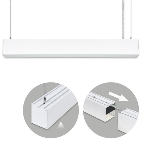 Barra suspensa LINEX B2 60cm 1x20W LED 1600lm 3000K 110° C.60,3xL.5,8xAlt.Reg.cm branco