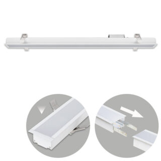 Barra de encastrar LINEX B2 120cm 1x40W LED 3200lm 3000K 110° C.121,5xL.6,5xAlt.3,5cm branco