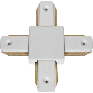 Conector "X" para calha LINE PRO X2 (2 condutores) em alumínio branco