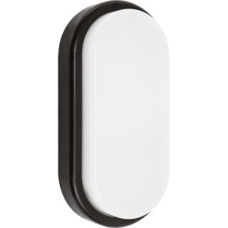 Aplique SURF ECOVISION oval IP65 1x12W LED 960lm 6400K 120°C.10xL.5xA.20cm policarbonato (PC) preto