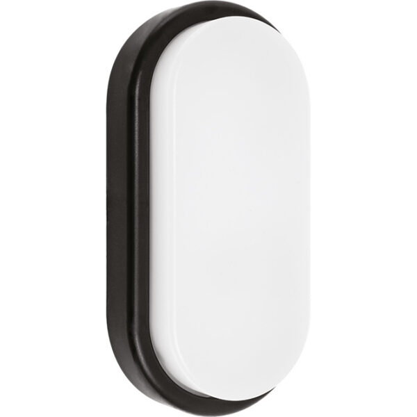 Aplique SURF ECOVISION oval IP65 1x12W LED 960lm 6400K 120°C.10xL.5xA.20cm policarbonato (PC) preto