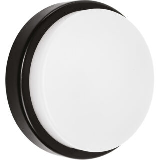Aplique SURF ECOVISION redondo IP65 1x12W LED 960lm 6400K 120°Alt.5xD.16cm preto