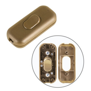 Interruptor de mão unipolar dourado sem braçadeira de cabo, em resina termoplástica (028319)