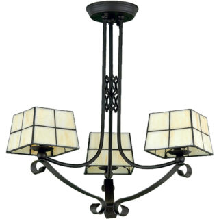Candeeiro de tecto PARIS 3xG9 Alt.55xD.55cm vidro castanho