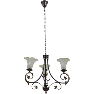 Candeeiro de tecto MONZA 3xE14 Alt.Reg.xD.60cm Oxidado