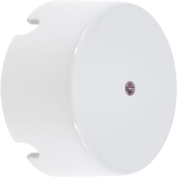 Caixa de derivação PORCELAIN 3 entradas/saídas D.100mm em porcelana branca