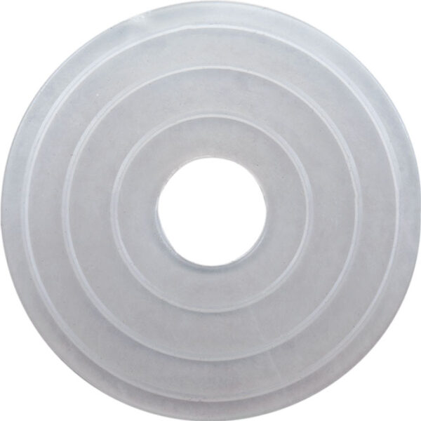 Anilha Alt.0,2xD.5,2cm furo 1,35cm , em polietileno transparente