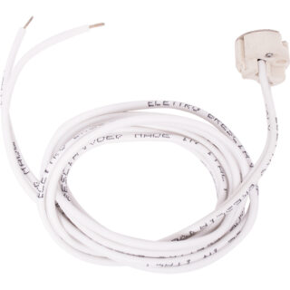 SuporteGU5.3 branco, fio silicone 80cm, em porcelana