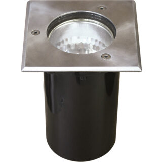 Foco de encastrar solo BIGORNE quadrado IP65 1xE27 C.15xL.15xAlt.0,5cm níquel