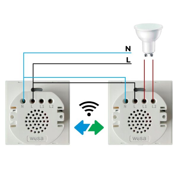 Interruptor Táctil Simples Com WiFi Branco - Image 2