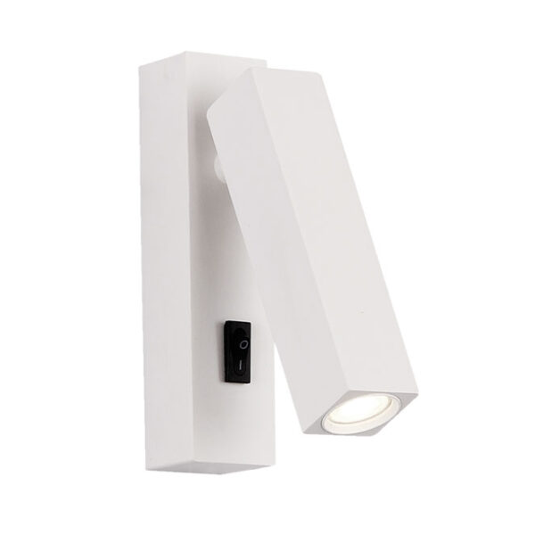 Aplique 9250 orientável 3W LED 210lm 4000K C.3,5xL.3xAlt.14cm branco