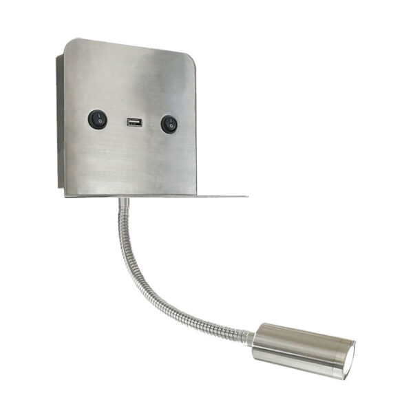 Aplique 9252 7W LED 490lm 4000K C.13xL.8,3cm níquel