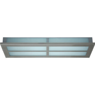 Plafond URALITE rectangular 2xG11 PL C.73xL.25xAlt.6cm Níquel