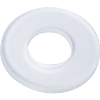 Anilha transparente Alt.0,2mm D.2,5cm, furo 10mm, em borracha