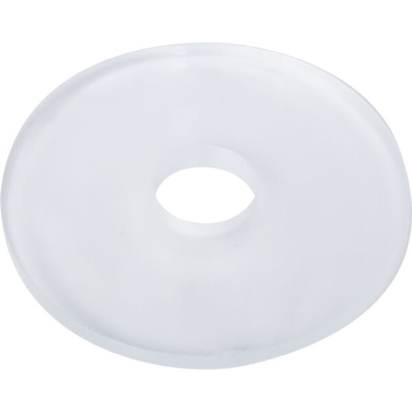Anilha transparente 0,35xD.4cm, furo 10mm, em borracha
