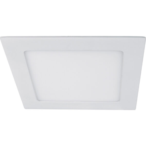 Foco de encastrar EURO quadrado 1x12W LED 756lm 6400K C.17xL.17xAlt.0,2cm branco