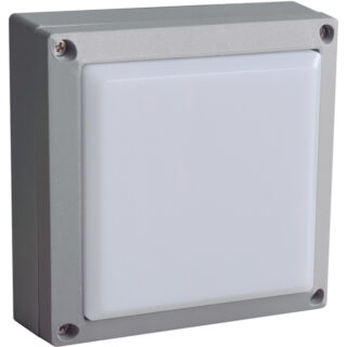 Aplique TENNESSEE IP546W LED 4000K C.14,5xL.6,5xAlt.14,5cm alumínio + PC cinzento