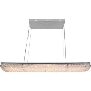 Candeeiro de tecto HELSÍNQUIA 1x68W LED 6120lm C.120xL.28xAlt.Reg.cm Transparente/Cromado