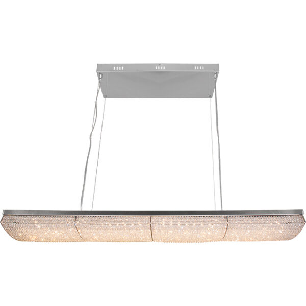 Candeeiro de tecto HELSÍNQUIA 1x68W LED 6120lm C.120xL.28xAlt.Reg.cm Transparente/Cromado