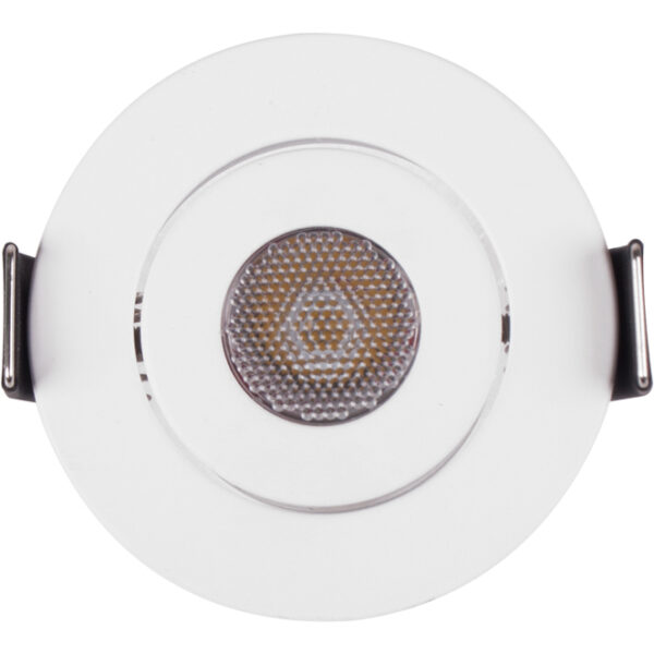 Foco de encastrar ASOPO redondo 1x3W LED 220lm 4000K 45° Alt.0,4xD.5,3cm Branco