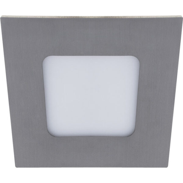 Foco de encastrar FRANCO quadrado 1x3W LED 168lm 6000K 120° C.9xL.9xAlt.0,2cm Níquel