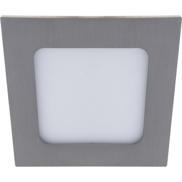 Foco de encastrar FRANCO quadrado 1x6W LED 336lm 3000K 120° C.12xL.12xAlt.0,2cm Níquel