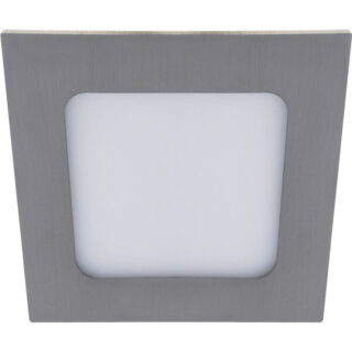 Foco de encastrar FRANCO quadrado 1x6W LED 336lm 6400K 120° C.12xL.12xAlt.0,2cm Níquel