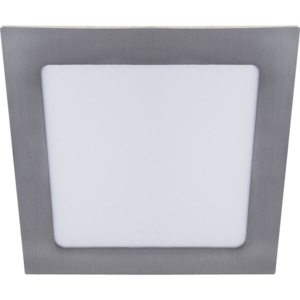 Foco de encastrar FRANCO quadrado 1x12W LED 672lm 3000K 120° C.17xL.17xAlt.0,2cm níquel