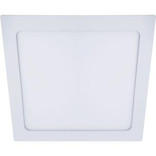 Foco de encastrar FRANCO quadrado 1x18W LED 1260lm 3000K 120° C.22,5xL.22,5xAlt.0,2cm branco