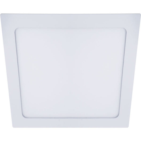 Foco de encastrar FRANCO quadrado 1x18W LED 1260lm 3000K 120° C.22,5xL.22,5xAlt.0,2cm branco