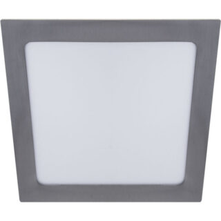 Foco de encastrar FRANCO quadrado 1x18W LED 1260lm 3000K 120° C.22,5xL.22,5xAlt.0,2cm Níquel